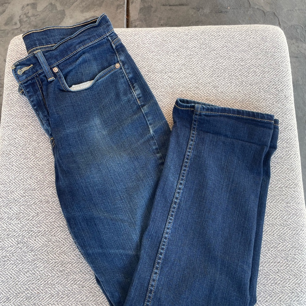 Levi's Blue Denim Jeans with Tan Label